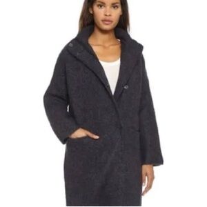 Rag & Bone Cammie Mohair Blue Grey Sweater Coat